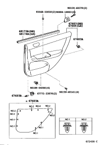 6763033650E0-BOARD SUB-ASSY, REAR DOOR TRIM, RH