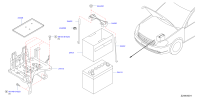 648609Y000-Bracket assy-battery mtg