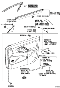 6761006791E2-BOARD SUB-ASSY, FRONT DOOR TRIM, RH