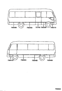 7564636020-Moulding, no.6 panel, lower lh