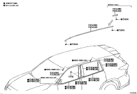757400E140-MOULDING ASSY, REAR DOOR BELT, LH
