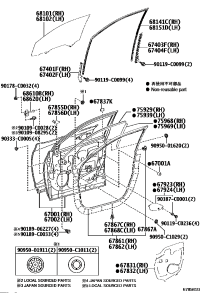 681020E070-GLASS SUB-ASSY, FR