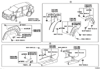 750730R100-MOULDING SUB-ASSY, FRONT DOOR, OUTSIDE LOWER RH