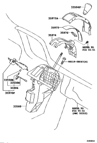3350458050E0-KNOB SUB-ASSY, SHIFT LEVER