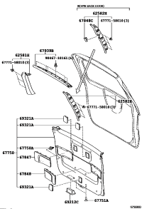 6258158022A0-Garnish, rear window side, rh