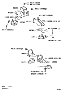 1231175030-BRACKET ENGINE MOUNTING FRONT NO.1 RH