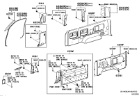 6222026050B0-GARNISH, FRONT PILLAR, LH