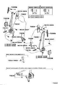 7302353010B1-Plate sub-assy, front shoulder belt anchor, rh