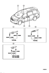 7427108020-PANEL RR DOOR ARMRE