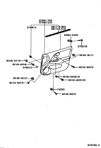 6817233010-WEATHERSTRIP, FRONT DOOR GLASS, INNER LH