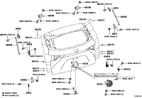 6894708040-Bracket, back door damper stay, lower, rh/lh