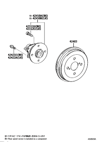 424310D130-DRUM SUB-ASSY, REAR BRAKE