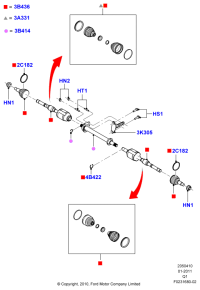 CT4Z3A329A-Kit-repair, cv joint