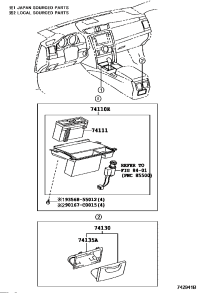 7411022260B0-RECEPTACLE ASSY, FRONT ASH