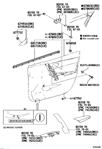 6761002M00C0-BOARD SUB-ASSY, FRONT DOOR TRIM, RH
