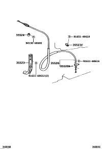 3552035190-CABLE ASSY, THROTTLE