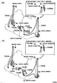 7322060343E0-BELT ASSY, FR SEAT
