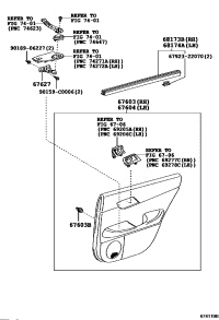 676300P011A0-BOARD SUB-ASSY, REAR DOOR TRIM, RH