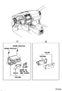 741300P010A0-RECEPTACLE ASSY, REAR ASH