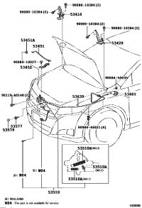 534200T010-HINGE ASSY HOOD LH