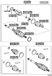434300K070-SHAFT ASSY, FR