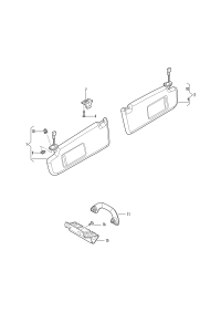 L5G0857561B3HS-Bracket, sunvisor