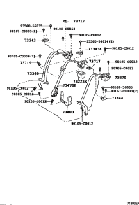 733600N010A0-BELT ASSY, REAR SEAT 3 POINT TYPE, OUTER RH