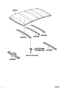 631020D060-PANEL SUB-ASSY, WINDSHIELD HEADER