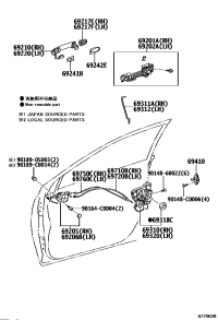 692050D340A0-HANDLE SUB-ASSY, FRONT DOOR INSIDE, RH