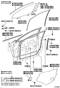 681100D430-GLASS SUB-ASSY, FRONT DOOR, RH