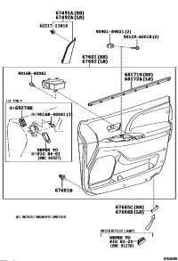 6762008150B0-BOARD SUB-ASSY, FRONT DOOR TRIM, LH