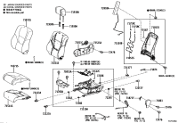 7252506100C0-HANDLE, RECLINING ADJUSTER RELEASE, RH