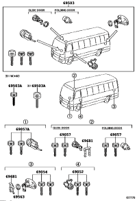 690570S020-CYLINDER & KEY SET, IGNITION SWITCH LOCK