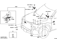 534200C040-HINGE ASSY HOOD LH