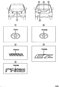 753110F020-EMBLEM, RADIATOR GRILLE (OR FRONT PANEL)