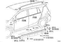 755550F040-MOULDING, ROOF DRIP SIDE FINISH, CENTER RH
