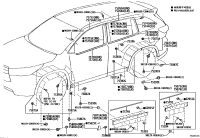 756010E070A0-MOULDING SUB-ASSY, FRONT FENDER, RH