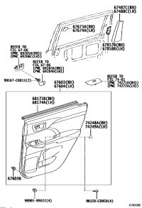 676300E480C0-BOARD SUB-ASSY, REAR DOOR TRIM, RH