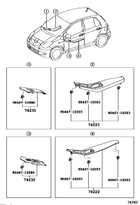 742320D280B0-PANEL, FRONT ARMREST BASE, UPPER LH