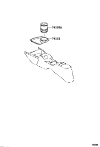 741300D010-RECEPTACLE ASSY, FRONT ASH