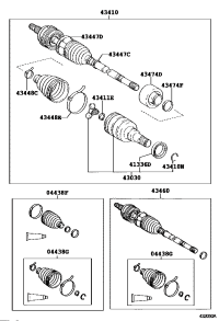 434740W050-DAMPER, DRIVE SHAFT, RH/LH