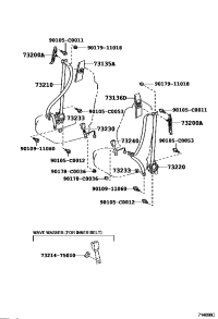 732100P010A0-BELT ASSY, FRONT SEAT OUTER, RH