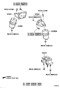 123800P010-INSULATOR, ENGINE MOUNTING, FRONT LH