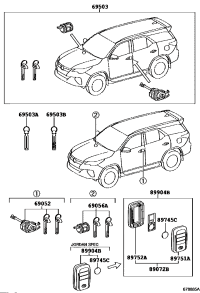 690050KF80-CYLINDER SET, LOCK