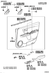 676100KB50C2-BOARD SUB-ASSY, FRONT DOOR TRIM, RH