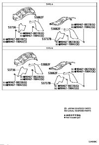 53735KK010-SEAL FR FENDER