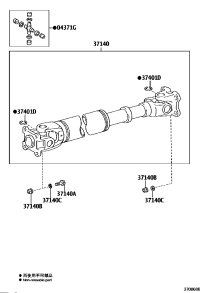 043710K110-Spider kit, universal joint (for propeller shaft)