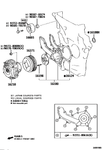 166030E010-PULLEY SUB-ASSY, IDLER, NO.1