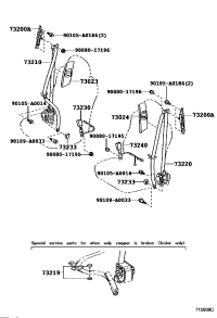 732200T011A1-BELT ASSY, FR SEAT