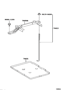 744310T010-TRAY, BATTERY
